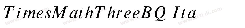 TimesMathThreeBQ Ita字体转换